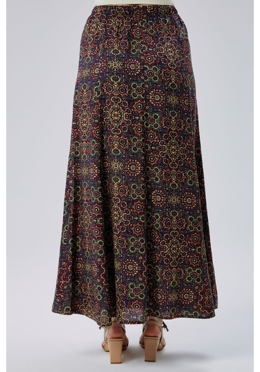 Nurören Viskon Kumaş 8 Parça Uzun Kadın Etek- Mor Mor