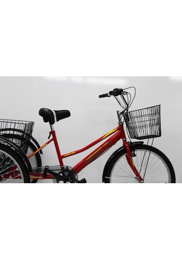 Dorello Cargo Bisikleti  3 Tekerlek Bisiklet Kırmızı - Sarı