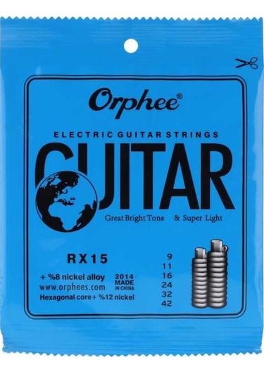 Orphee Rx15 Elektro Gitar Teli 09-42