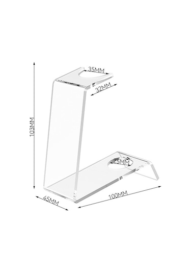 Dolıty Akrilik Ekran Standı Masası Depolama Sağlam Diş 10cmx4,5cmx10,3cm Temizlemek