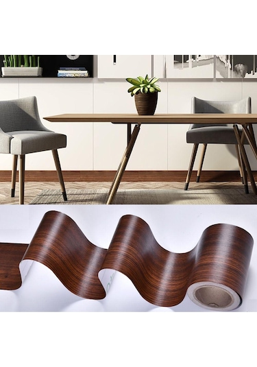 10m/rulo Pencere Eşiği Bel Hattı Duvar Kağıdı Kapı Çerçevesi Kılavuz Çizgisi Ev Dekorasyonu Süpürgelik Çizgisi Kahve