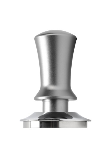 Geeroyoo Stainless Steel Otomatik Geri Çekimli 58mm Kahve Tamper, Ergonomik Kollu Sabit Basınçlı Pudra Presi, Ev & Cafe Kullanıma Uygun Gümüş