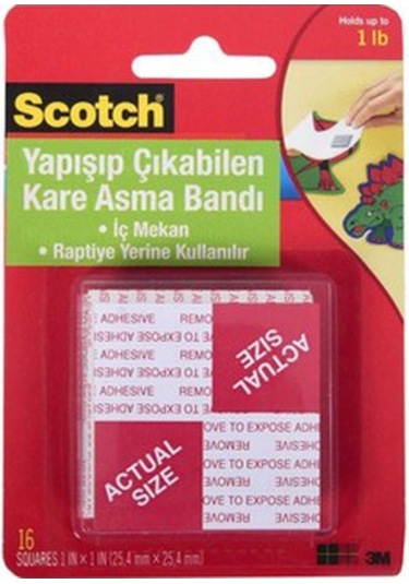 Scotch Çift Taraflı Yapışıp Çıkabilen Köpük Kareler