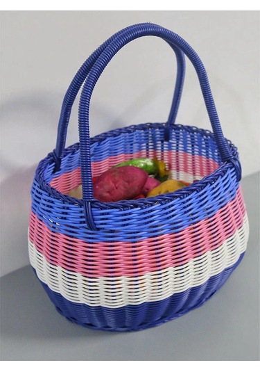 Xiaaokeji Büyük Dört Renkli Açık Hava Piknik Sepeti Meyve Sepeti, Hediye Sepeti Çok Renkli