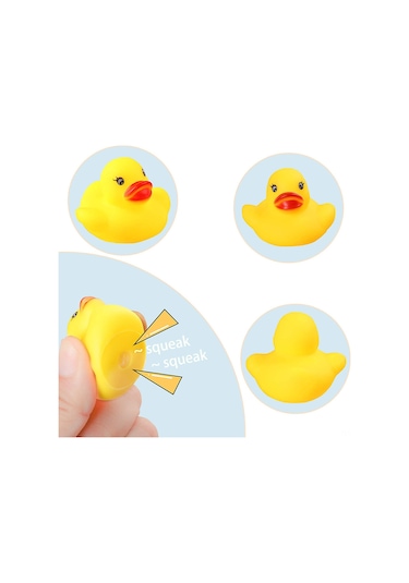 Xindoker 50 Adet Mini Sarı Kauçuk Ördekler - Hamam Zevki Ve Parti Dekorasyonu İçin Yumuşak Materyal Diğer