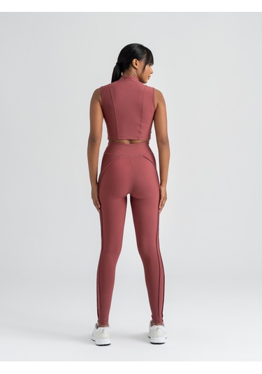 Dikişle Modellenmiş Spor Tayt Rose