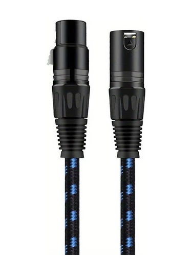 Xuweiwei Dremake Profesyonel Xlr Mikrofon Kablosu 25ft Siyah Mavi Ses Kablosu