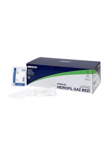 Kuteks Steril Hidrofil Gazlı Bez 30 x 80 CM 2'li 25 Adet