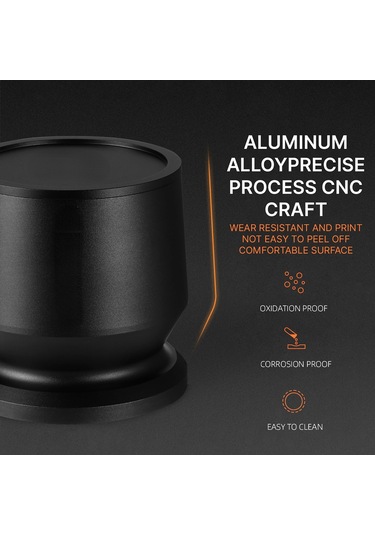 Teltree Mhw-3bomber 58mm Kahve Tozu Toplayıcı, Sökülebilir Kapaklı, Espresso Dağıtım Aracı, Üç Parça Set Siyah