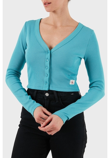 Calvin Klein Bayan Hırka Lv047c204g Xeg Turkuaz Turkuaz Calvin Klein Bayan Hırka Lv047c204g Xeg Turkuaz Turkuaz