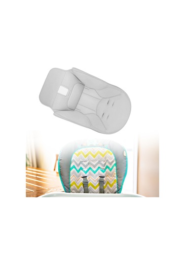 Suntek Bebek Yemek Sandalyesi Örtüsü Pu Deri Açık-gri