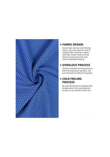 Xiyyadms 3'lü Spor Soğuk Hisli Havlu - Mavi+kral Mavi+gri 30x100cm Hızlı Kuruyan, Teri Emici, Spor, Outdoor Ve Yaz Kullanıma Uygun Çok Renkli