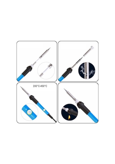 60W Sıcaklık Ayarlı Kalem Havya – Seramik Rezistörlü, Elektronik Lehimleme Aracı