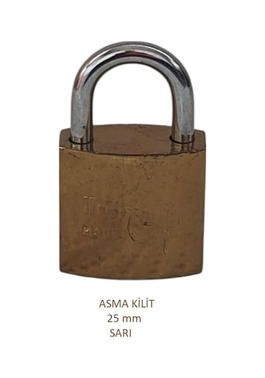 Adilon Asma Kilit, 25 Mm Sarı