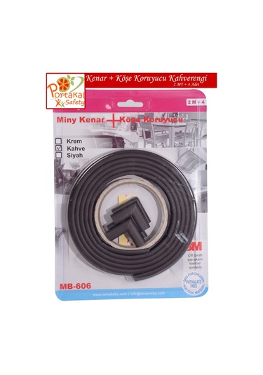 Portakal Safety Kauçuk Mini Kenar + Mini Köşe Koruyucu Seti - Kahve