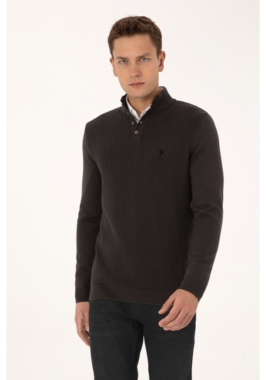 U.s. Polo Assn. Erkek Antrasit Melanj Kazak /triko 50308915-vr081 Antrasit Melanj