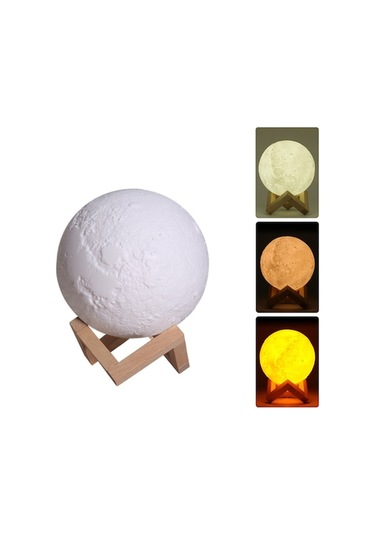 880ml Usb Şarjlı Ay Şekilli Ultrasonik Nemlendirici Ve Led Gece Lambası