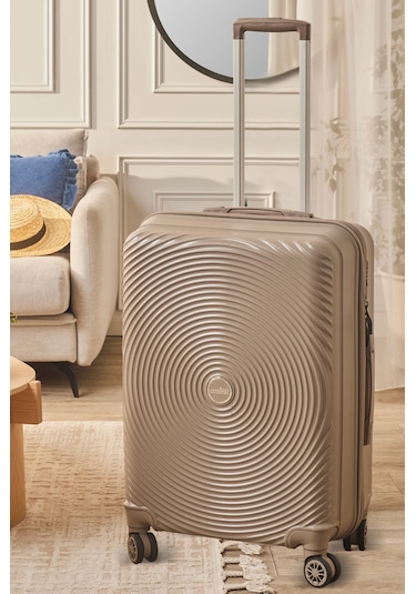 Karaca Container Vera Büyük Boy Valiz Bej Bej