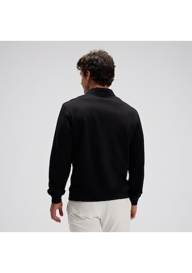 Ellesse Em633-bk Polo Yaka Erkek Sweatshirt - Siyah Siyah