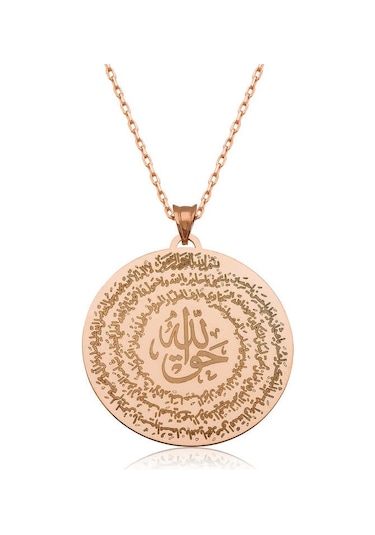 Gümüş Rose El Hakkanî Mührü Bayan Kolye Sl6741 Gümüş