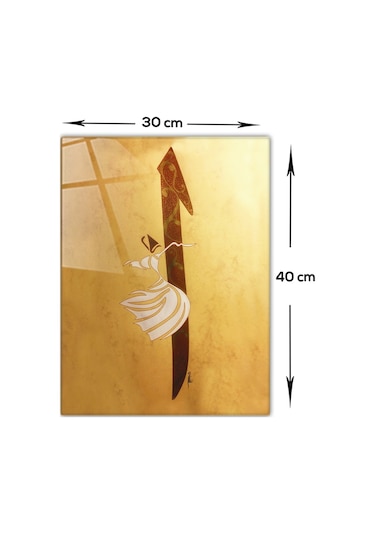 Decorita | Dini Islami Tablo | Elif Harfi | Cam Tablo