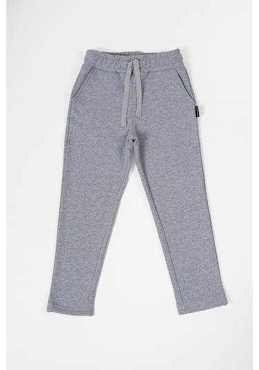 Siyah-lacivert Gri-antrasit Kalın Pamuklu Beli Lastikli Yan Cepli 4'lü Erkek Çocuk Eşofman Altı 001