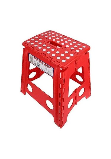 Bloomnest Katlanır Masaj Taburesi Dot Plastik Küçük Sandalye, 29x22x39cm, Kırmızı Altın Siyah, Pratik Ve Taşınabilir, Güvenli Kullanım İçin Uygun Altın - Siyah