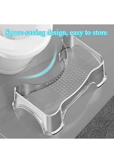 Willowhaven Transparent Su Basması Modern Yüksek Tuvalet Taburesi Kaymaz Güvenli Şeffaf