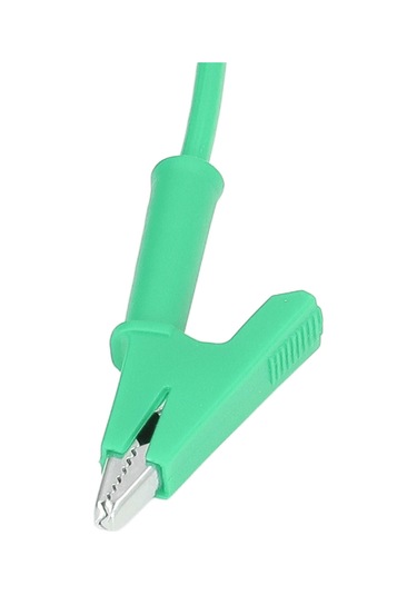 Suofeng Yeşil Silikon Kaplı Akü Test Kablosu - 10mm Açılım, 20a 3000v, Bakır Krokodil Klipsi, Araç Elektrik Testi