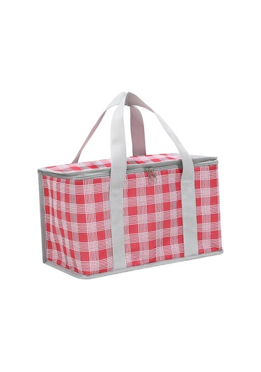 Yalıtımlı Yeniden Kullanılabilir Gıda Çantası Gıda Teslimat Çantası Piknikler İçin Saplı Dikey Gıda Taşıma Soğutucu Çantası Çok Renkli