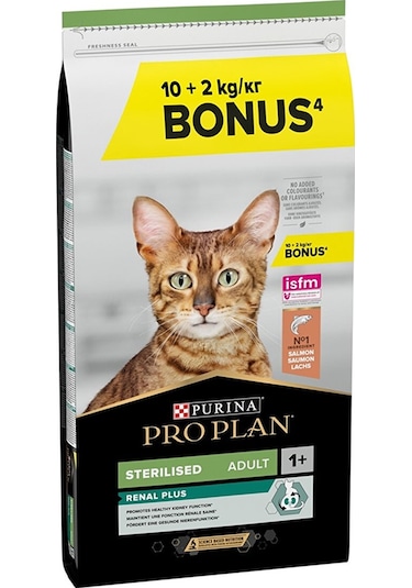 Pro Plan Sterilised Somonlu Kısırlaştırılmış Yetişkin Kedi Maması 10 + 2 KG