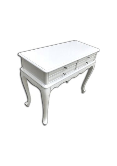 Dresuar St Elzem Klasik Pervaz Kayın Aslan Parlak Beyaz Dalga Ayna Çekmec El Yapı Beyaz