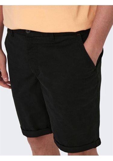 Only & Sons Onspeter Reg Twill 4481 Shorts Noos Erkek Şort-26442 - S Siyah