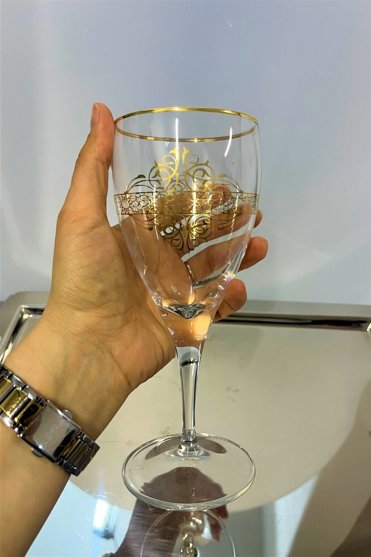 Paşabahçe Venüs Dekorlu 320 Cc 6 Lı Kadeh Bardak Seti Şık & Premium Sunum Şeffaf