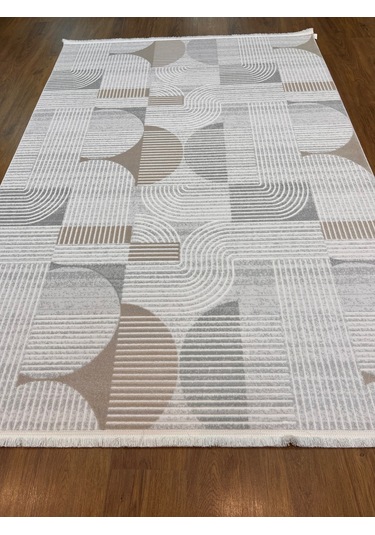 İskandinav Tarzı Natural Renkli Makina Halısı 160x230 Natural
