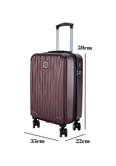 Kabin Boy %100 Polikarbon Valiz Bordo 1815 Bordo