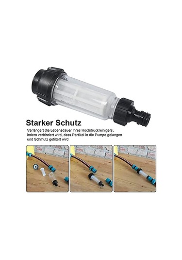 Su Filtresi Bahçe Hortumu, 3/4 İnç Su Filtresi 5 Filtre Ek Parçası + 2 Quick A İçeren Su Filtresi Seti