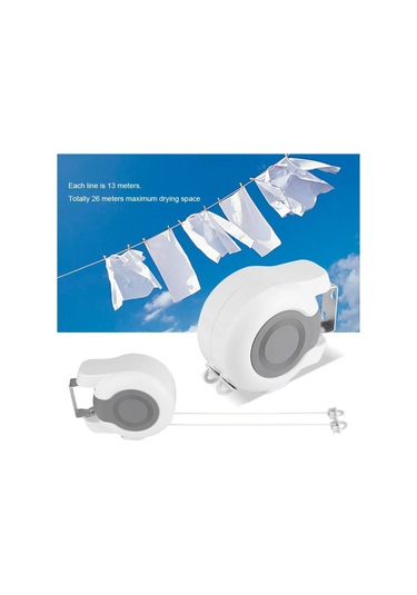 Ayarlanabilir Çift Halatlı Çift Katlanabilir Çamaşır Askısı Duvara Monte Dış Mekan Kurutma Askısı Diğer