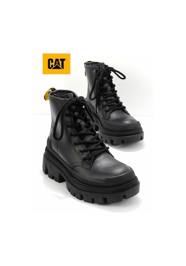 Black Leather Kadın Bot & Bootie Cat0111121603 001