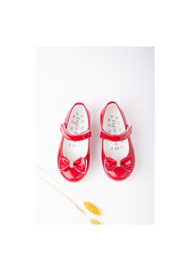 Gimer - Kız Bebe Rugan Ayakkabı - Eng011608Bg Kırmızı