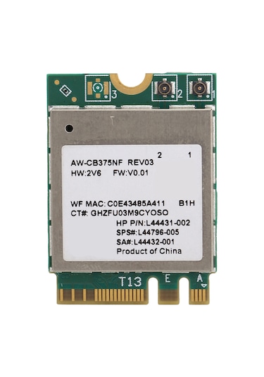 Yaleker Rtl8822ce Çift Frekanslı 2.4/5ghz 802.11ac Wi-fi + Bluetooth 5.0 M.2 Ngff Arayüzlü Kablosuz Ağ Kartı Modülü Pcb Malzeme