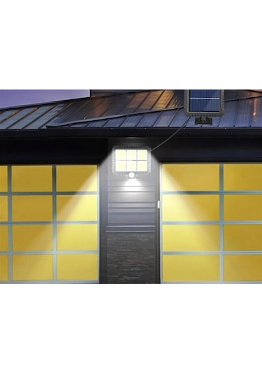 4 Adet 3 Modlu 120 Cob Led Solar Panel Güneş Enerjili Duvar Lamba