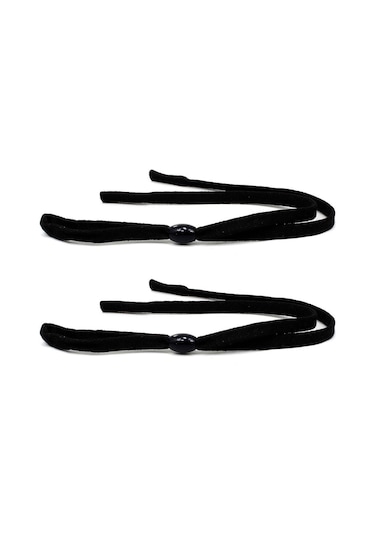 2 Adet Lastikli Siyah Sporcu Gözlük İpi Siyah