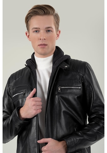 Manfredo Siyah Deri Mont 111674 001