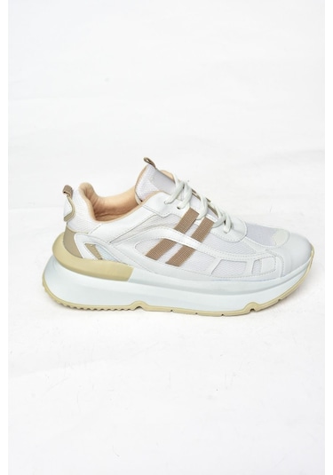 Fox Shoes S973017604 Beyaz/vizon Kumaş Sper Ayakkabı Sneakers Beyaz - Vizon