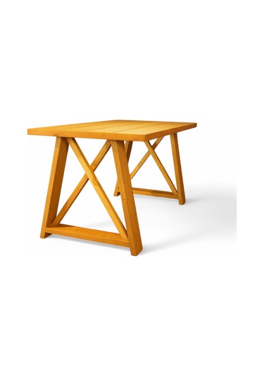 Neiwel Garden Mare Doğal Ahşap Bahçe Yemek Masası-80-140 Açık Ceviz