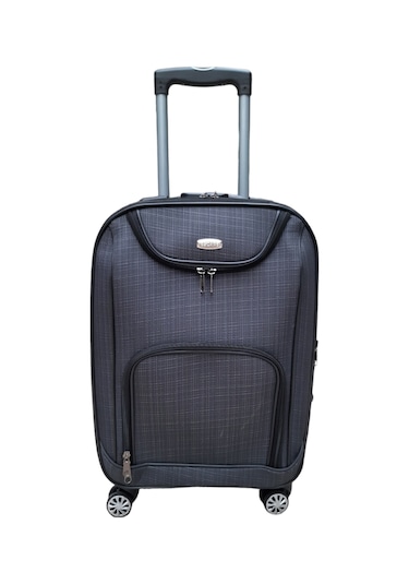 Escape Havlu Kumaş 4 Teker Körüklü Siyah Kabin (Küçük) Boy Valiz
