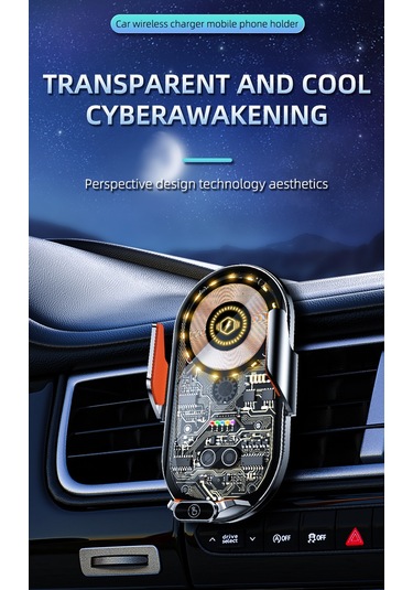 Apera Mt05 İndiksiyonlu Kablosuz Hızlı Şarj Hava Menfezi Araç İçi