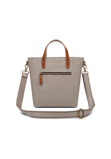 Kanvas Kumaş Kadın Çantası Elden Tutmalı Smart Bags 1328 Gri