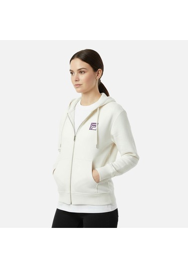 Bej Fila Kadın Sweatshirt Lagrio Loose Zip Hoodie Faw1182.10010 Bej